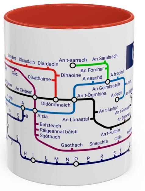 Ionad na Gàidhlig! Gaelic learners / kids metro mug | Gaelic Gifts | Scotland | SpeakGaelic | Alba
