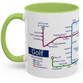 Golf Metro Mug: Unique Ceramic Golfer Gift