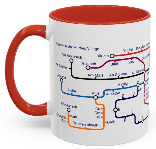 Ionad na Gàidhlig! Gaelic learners / kids metro mug | Gaelic Gifts | Scotland | SpeakGaelic | Alba