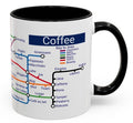Coffee Metro Map Mug: Ceramic Coffee Lover Gift