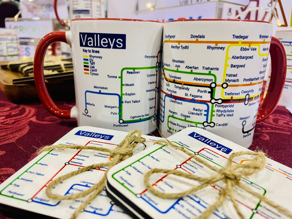 Valleys Metro Coasters: South East Wales Map (Pair)