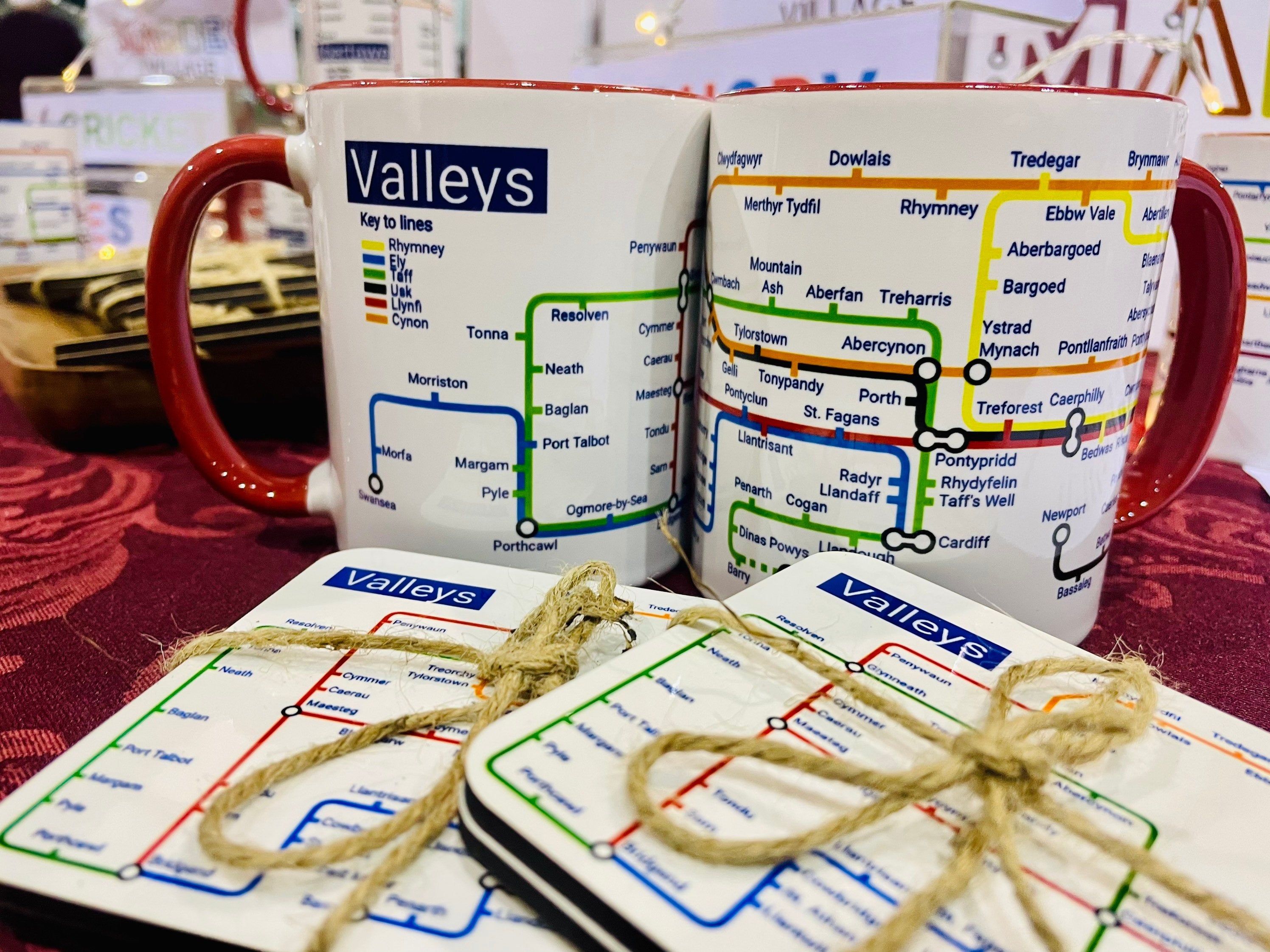 Valleys Metro Coasters: South East Wales Map (Pair)