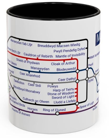 Mabinogion Metro Mug - Explore Welsh Mythology with Every Sip