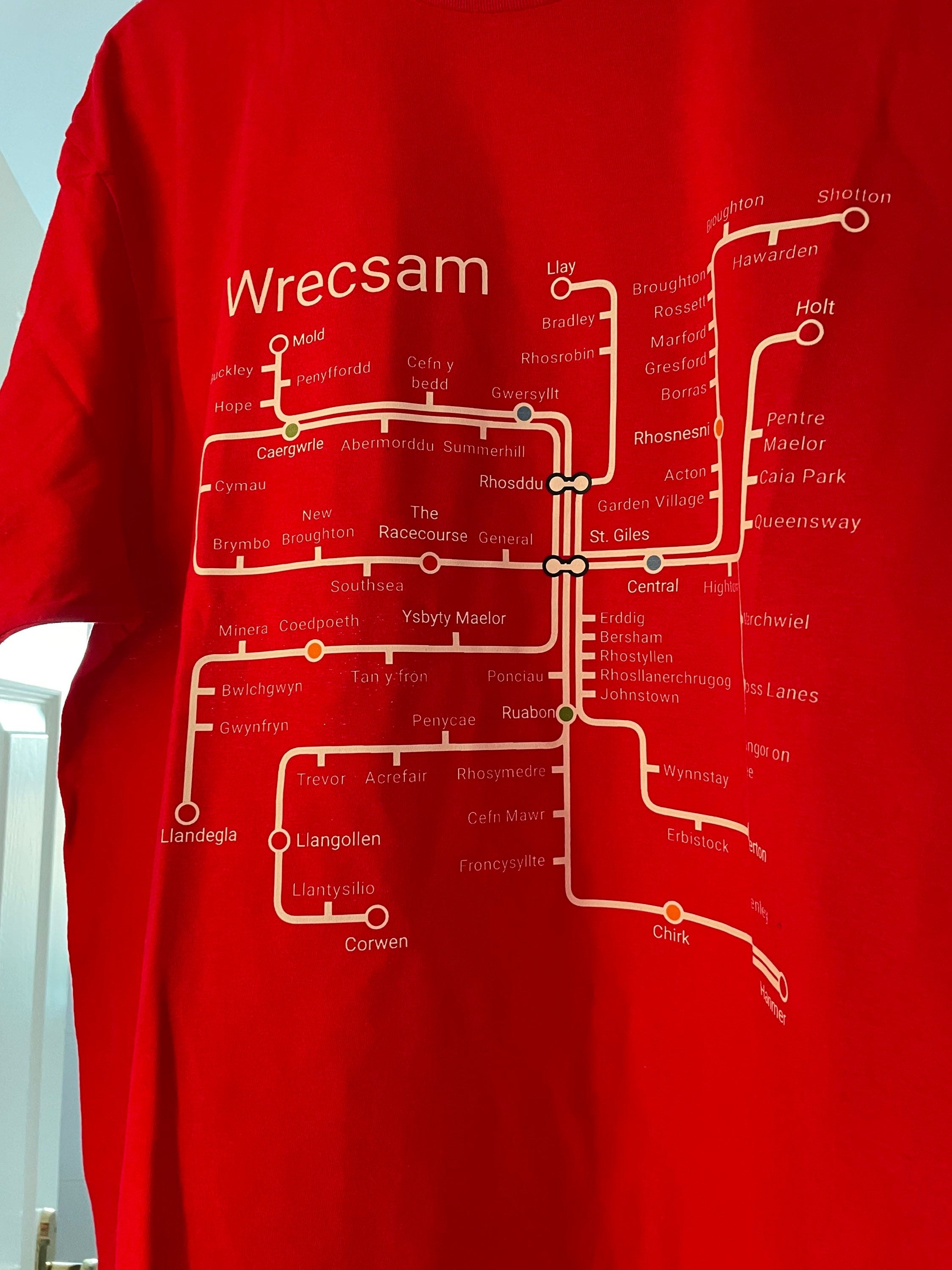 Wrexham metro TShirt. Hammer to Shotton