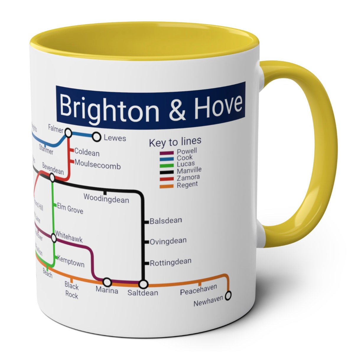 Brighton & Hove Metro Mug: Unique Local Souvenir Gift