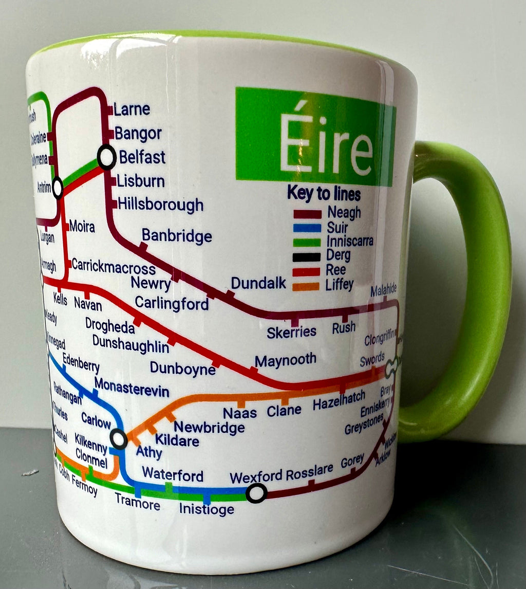 Ireland Metro Map Mug: Unique Irish Gift