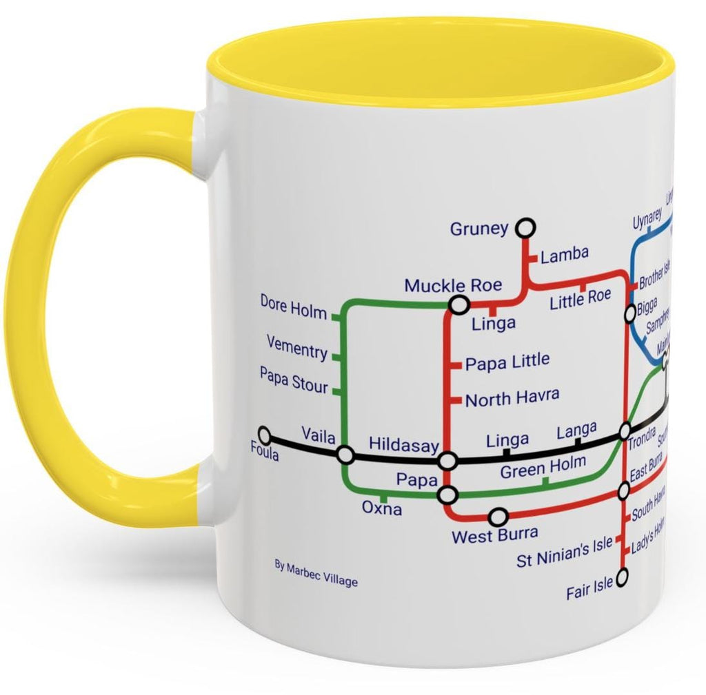 Shetland Islands Metro Mug: Scottish Fair Isle Design