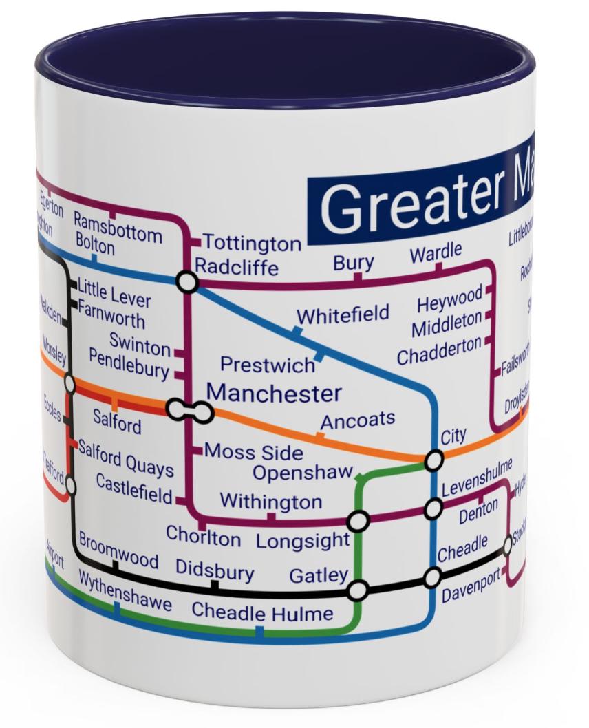 Manchester Metro Mug: Unique Greater Manchester Souvenir