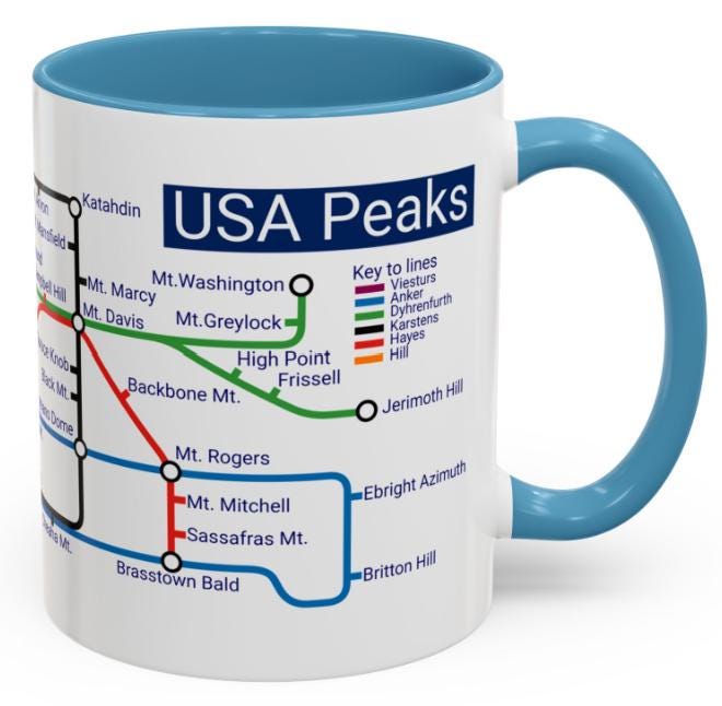 USA Peaks Metro Mug: Mountaineer Gift
