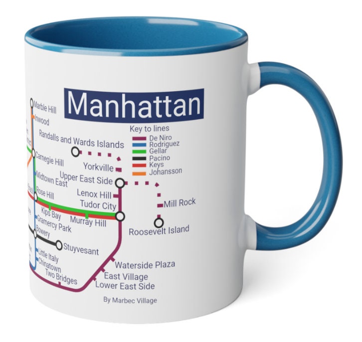 Manhattan Subway Map Mug: NYC Souvenir Gift
