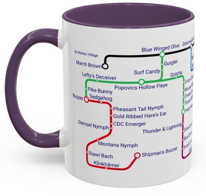 Fly Fishing Lures Metro Mug for Anglers