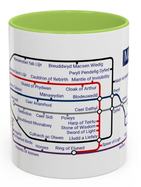 Mabinogion Metro Mug - Explore Welsh Mythology with Every Sip