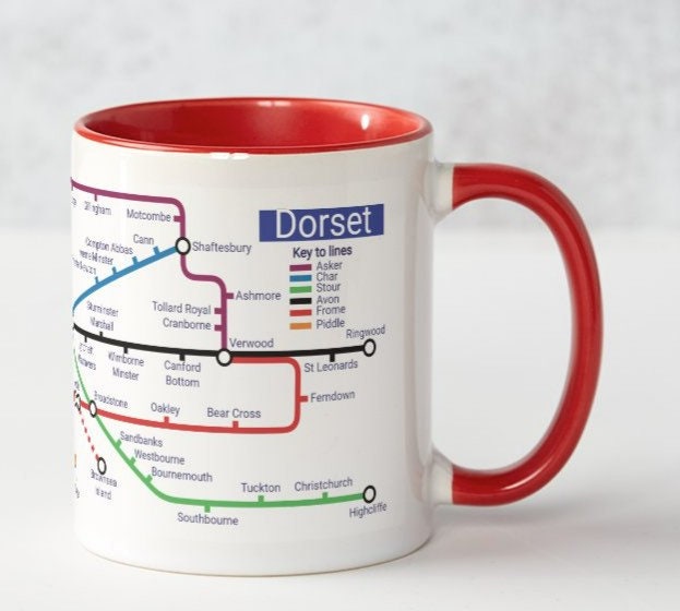 Dorset Metro Mug: UK Towns & Villages Ceramic Coffee Cup