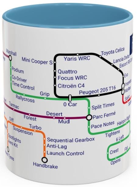 Rally Fan Metro Mug • Motorsport Enthusiast Gift