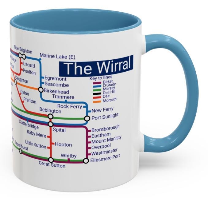 The Wirral Metro Mug: Birkenhead, Tranmere, & Merseyside Gift