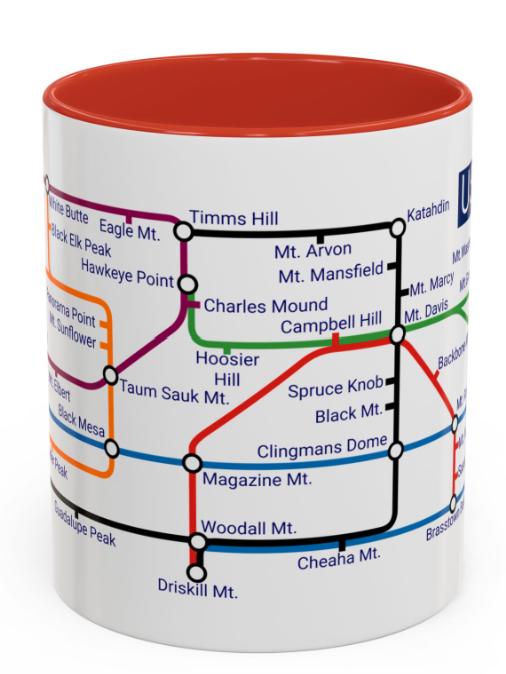 USA Peaks Metro Mug: Mountaineer Gift