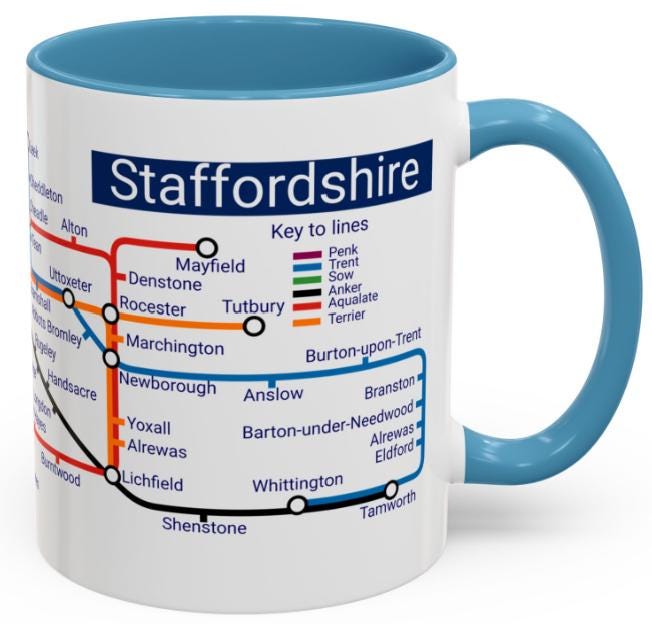 Staffordshire Metro Mug: Iconic Local Design