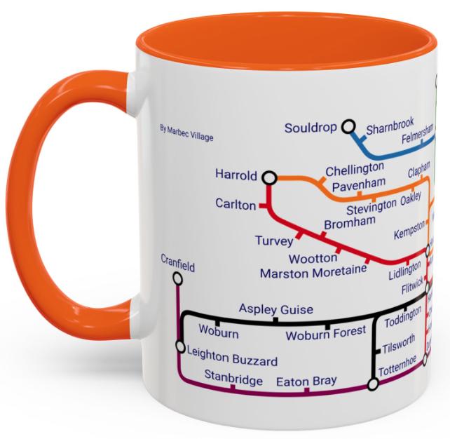 Bedfordshire Metro Mug: Stylish Ceramic Coffee Cup, Bedfordshire Gift