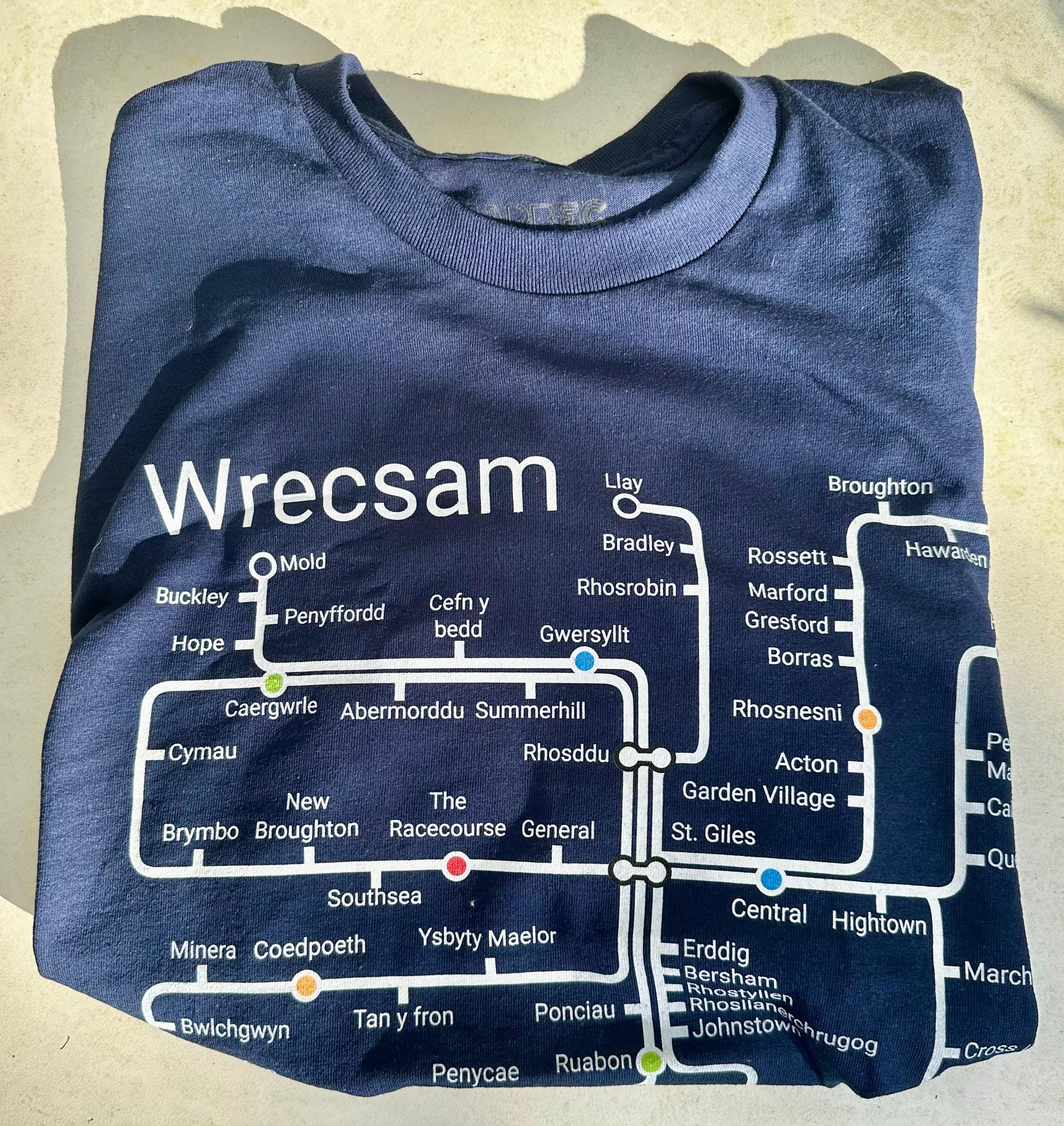 Wrexham metro TShirt. Hammer to Shotton