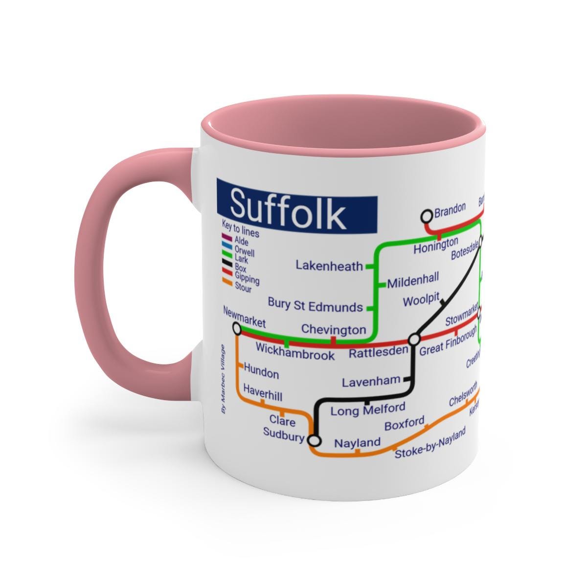 Suffolk Metro Mug: Ipswich, Felixstowe, Lowestoft Souvenir
