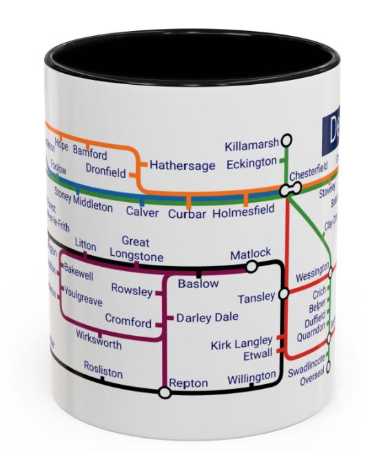 Derbyshire Metro Mug: Unique Local Gift