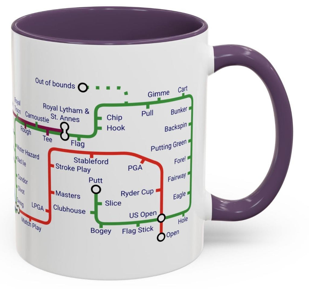 Golf Metro Mug: Unique Ceramic Golfer Gift