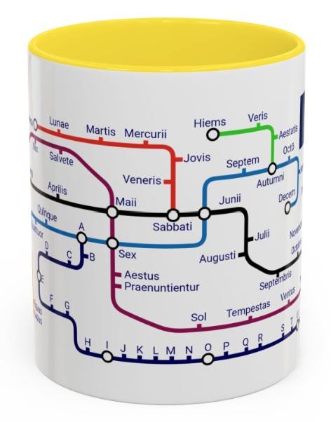 Latin Metro Mug: Classical Language Gift