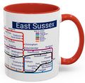East Sussex Metro Map Mug - Brighton, Hastings, Lewes