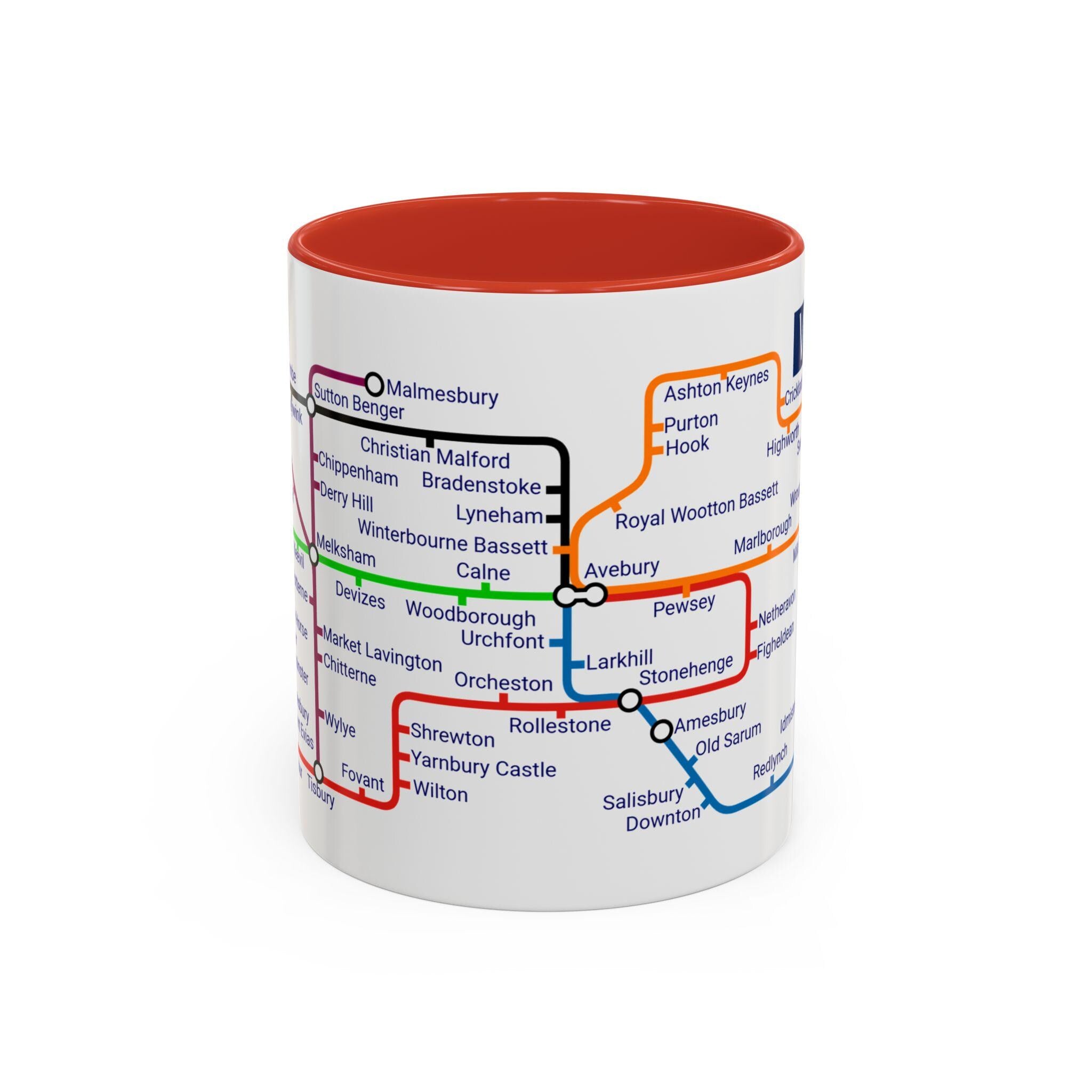 Wiltshire Metro Mug: UK County Landmarks, Travel Gift
