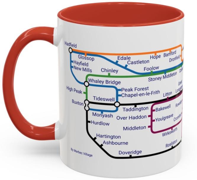 Derbyshire Metro Mug: Unique Local Gift