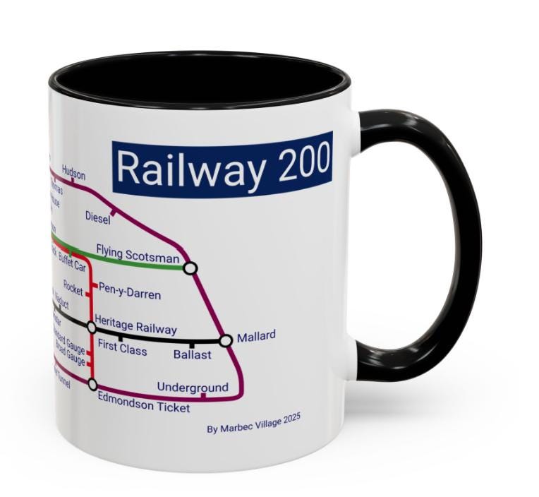 Railway 200 - Celebrate the history of the railway industry with our metro design.