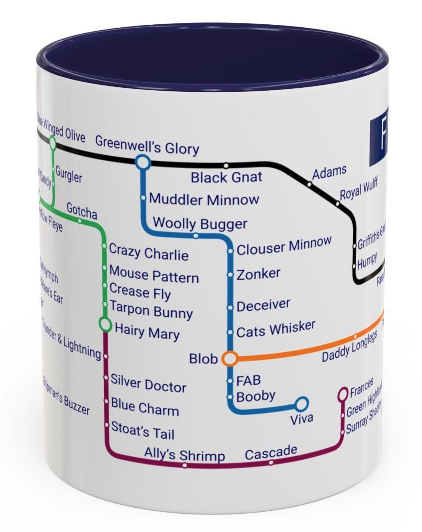 Fly Fishing Lures Metro Mug for Anglers