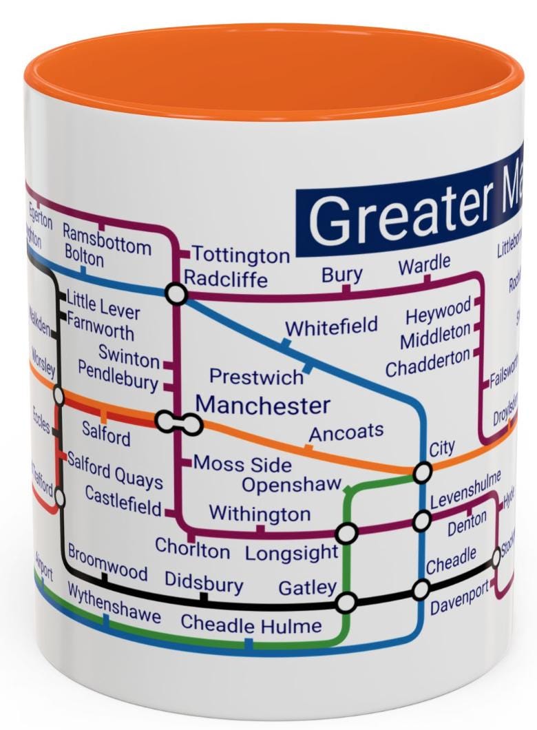 Manchester Metro Mug: Unique Greater Manchester Souvenir