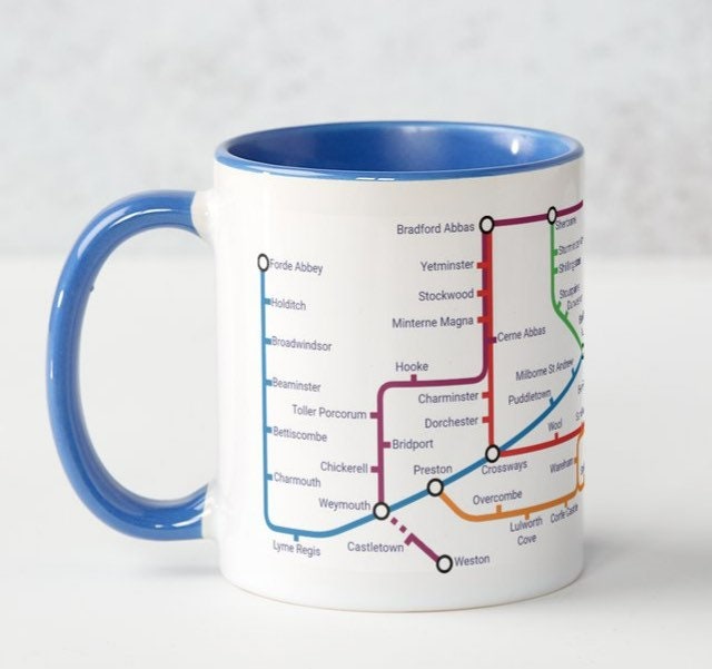 Dorset Metro Mug: UK Towns & Villages Ceramic Coffee Cup