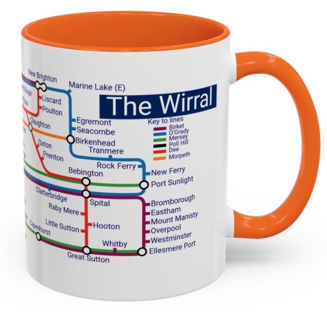 The Wirral Metro Mug: Birkenhead, Tranmere, & Merseyside Gift