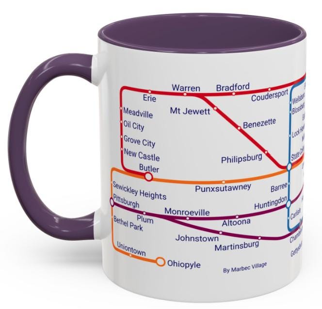 Pennsylvania Metro Mug: Philadelphia, Pittsburgh, State College