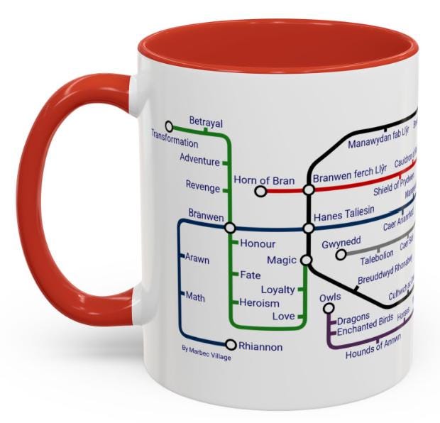 Mabinogion Metro Mug - Explore Welsh Mythology with Every Sip