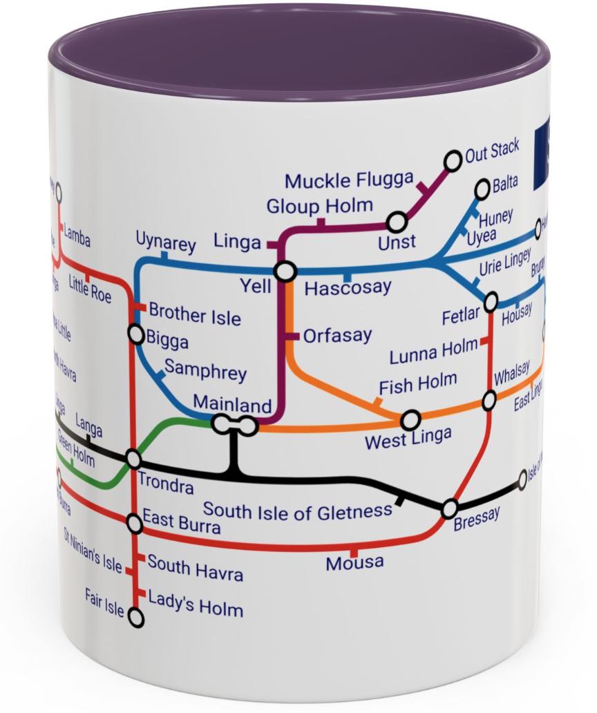 Shetland Islands Metro Mug: Scottish Fair Isle Design