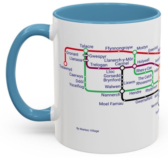 Flintshire Metro mug - From Mold to Flint, via Hawarden, Deeside and Talacre