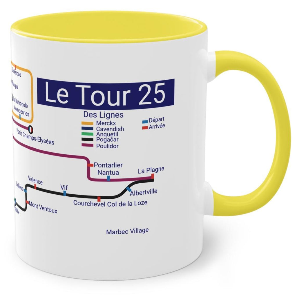 Tour de France 2025 Metro Mug: Cycling Gift, Metro Design