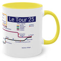 Tour de France 2025 Metro Mug: Cycling Gift, Metro Design