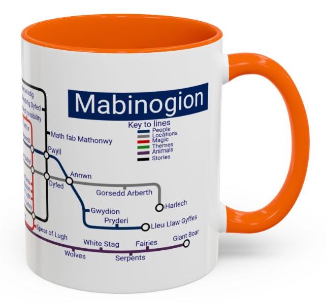 Mabinogion Metro Mug - Explore Welsh Mythology with Every Sip