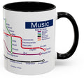 Music Metro Mug: Ceramic Coffee Cup for Musicians & Teachers