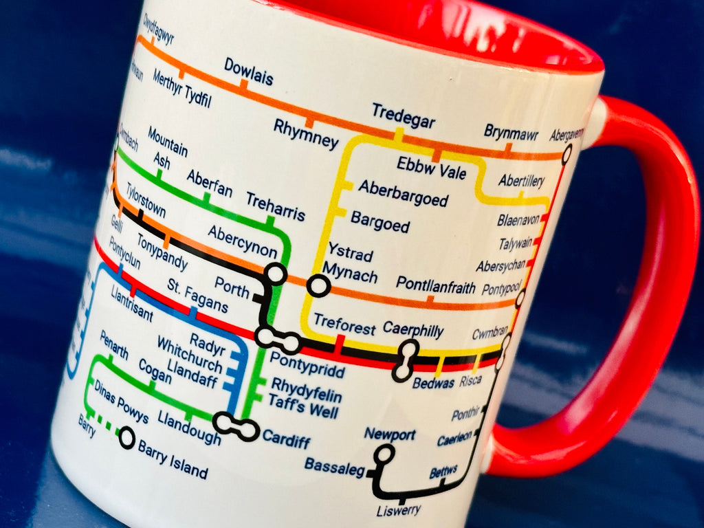 Custom / Personalised Metro Mug -  Create your own unique journey for end of term, sports,birthdays,wedding,new baby, anniversary,graduation