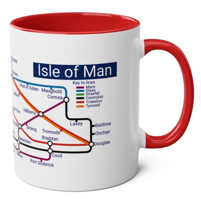 Isle of Man Metro Mug: Manx Souvenir Gift
