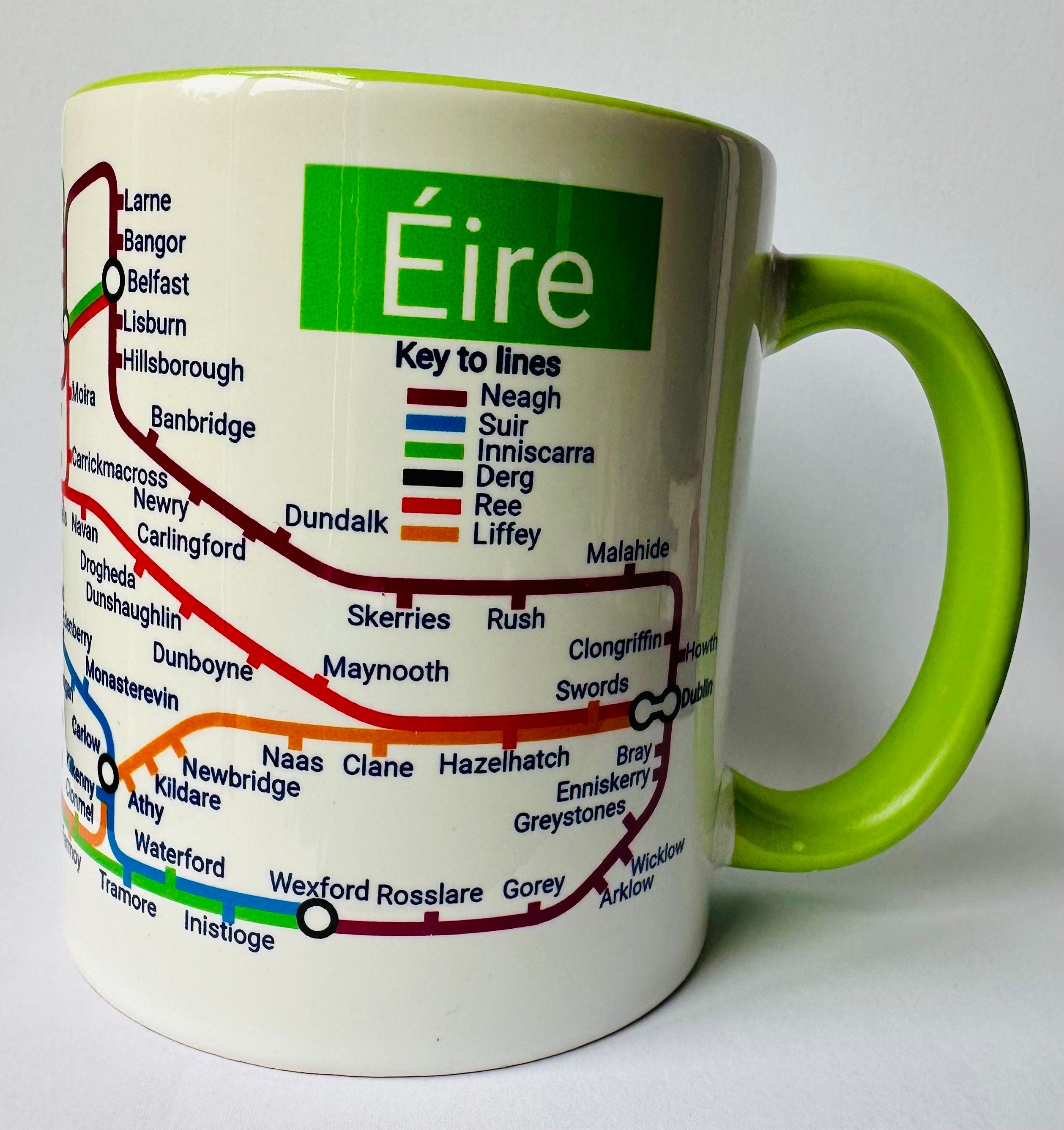 Ireland Metro Map Mug: Unique Irish Gift
