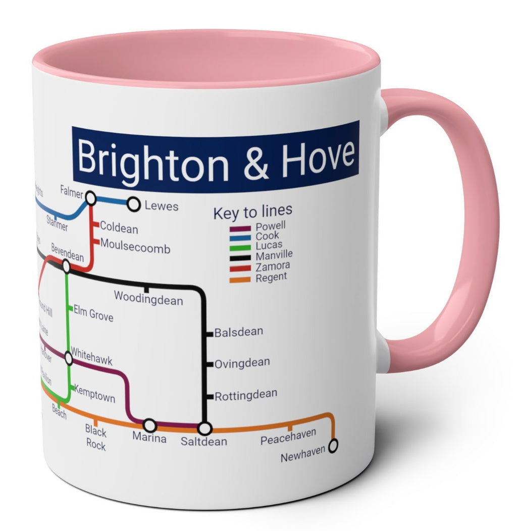 Brighton & Hove Metro Mug: Unique Local Souvenir Gift