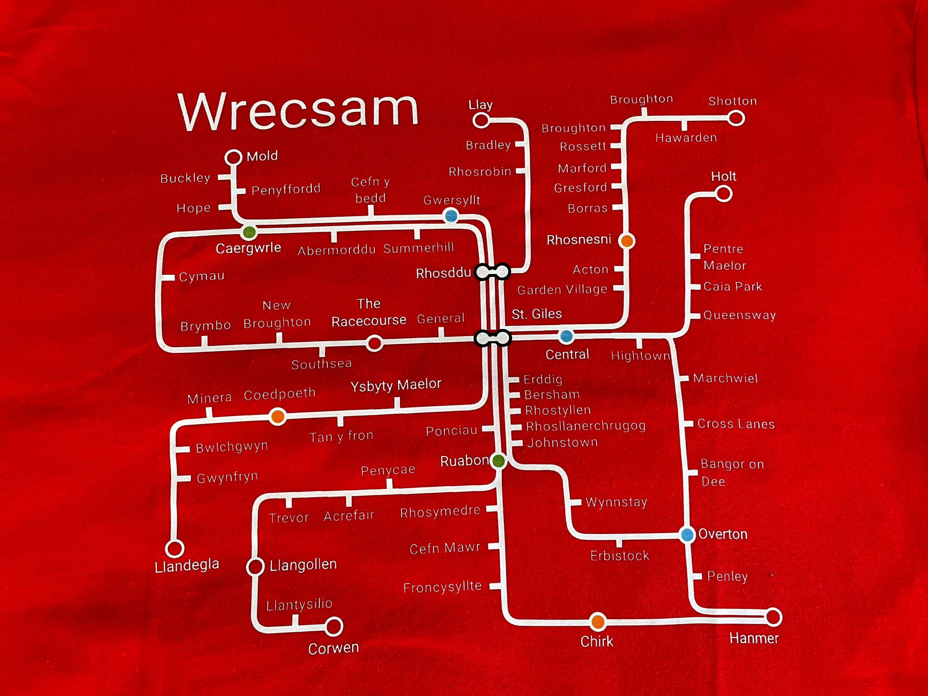 Wrexham metro TShirt. Hammer to Shotton