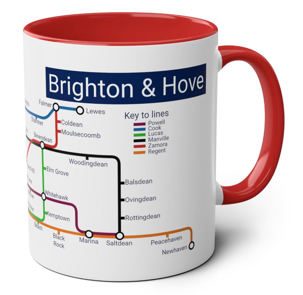 Brighton & Hove Metro Mug: Unique Local Souvenir Gift