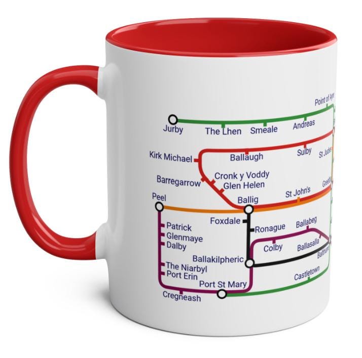 Isle of Man Metro Mug: Manx Souvenir Gift